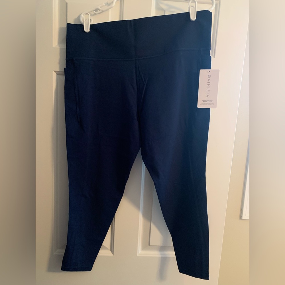 NWT Athleta Salutation Stash Pocket II Tight - Navy (599749) - Size 2X